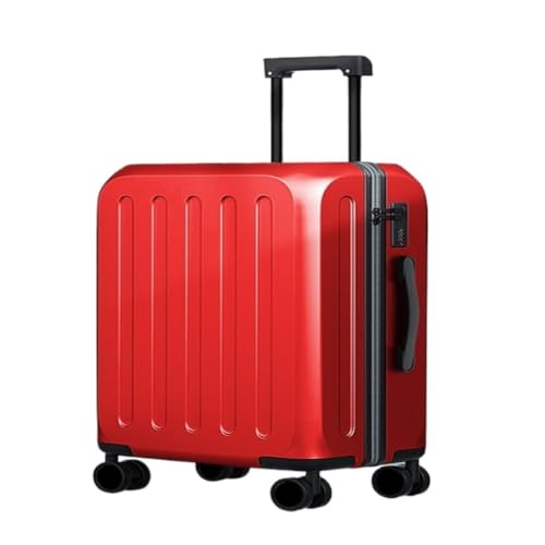 hengboyihg Trolley-Koffer Koffer mit Universalrädern, Koffer, Boarding-Code-Box, Herren- und Damentaschenkoffer, Trolley-Koffer Reisekoffer (Color : Red, Size : 20) von hengboyihg