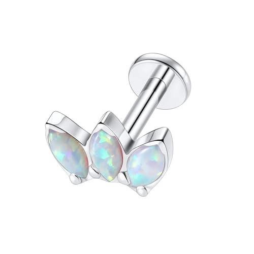 16G opal Cartilage Tragus Earrings G23 Titanium Studs Earrings Women Girls Conch Helix Tragus Piercing von hengkaixuan