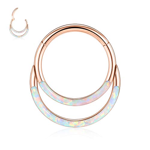 Daith Ohrringe Chirurgenstahl Segment Clicker Daith Ring Septum Piercing Schmuck 16G Weißer Opal 7mm Helix Knorpel Tragus Ohrringe Creolen Klappnasenring Roségold Piercing Schmuck für Frauen Gilrs Daith Ohrringe Chirurgenstahl Segment Clicker Daith Ring Septum Piercing Schmuck 16G Weißer Opal 7mm Helix Knorpel Tragus Ohrringe Creolen Klappnasenring Roségold Piercing Schmuck für Frauen Gilrs von hengkaixuan