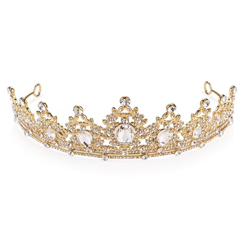 hengkaixuan Borealis Aurora Stein Krone Klar Strass Tiara Braut Hochzeit Gold Kristall Tiara Frauen Krone von hengkaixuan