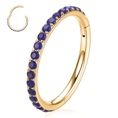 hengkaixuan Nasenring aus chirurgischem Stahl 316L, Lazurit, goldener Conch-Creolen-Ohrring, Septum-Schmuck, Helix, Tragus, Rook, Daith-Piercing, Knorpel-Ohrring für Damen und Herren, 10 mm hengkaixuan Nasenring aus chirurgischem Stahl 316L, Lazurit, goldener Conch-Creolen-Ohrring, Septum-Schmuck, Helix, Tragus, Rook, Daith-Piercing, Knorpel-Ohrring für Damen und Herren, 10 mm von hengkaixuan