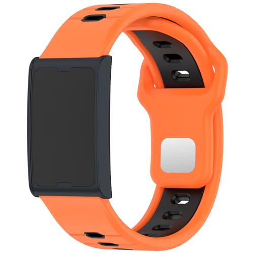 hengkang Amazfit Helio-Uhrenarmbänder für Damen und Herren, 22 mm, verstellbar, Sport, weiches Silikon, Ersatzbänder, passend für Amazfit BIP 5/Redmi Watch 5 Active, Orange von hengkang