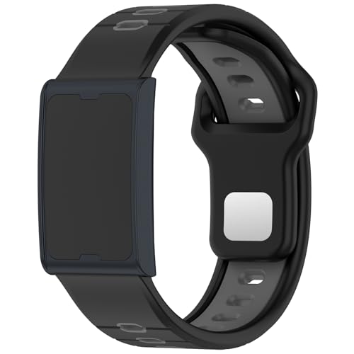 hengkang Amazfit Helio-Uhrenarmbänder für Damen und Herren, 22 mm, verstellbar, Sport, weiches Silikon, Ersatzbänder, passend für Amazfit BIP 5/Redmi Watch 5 Active, Schwarz von hengkang
