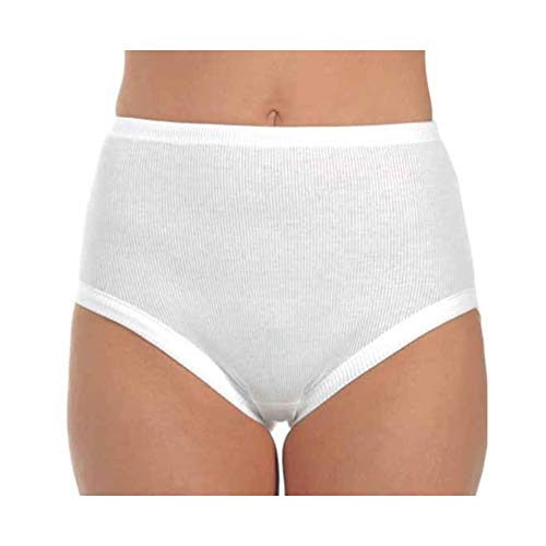 HENRI Damen-Unterhose gerippt und gesäumt (6 Stück) Art. 125, Weiß XXXL von henri