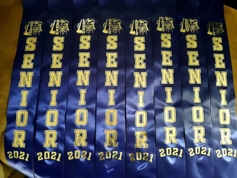 Personalisierte Cheer Senior Print Schärpe in Ihrer Farbwahl von henshq