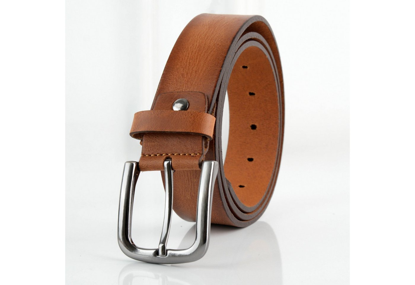 herémood Ledergürtel Gürtel Herren 4 cm breit Ledergürtel Jeans Premium Weihnachtsgeschenke (100 % Echtleder Gürtel handgefertigt, hochwertig verarbeitet, kürzbar, 1-St., Cognac 115 cm – 4 cm breit – echtes, robustes Büffelleder, langlebig) Ledergürtel Herren Cognac – robust & edel, ideales Herrengeschenk von herémood