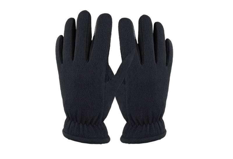 herémood Strickhandschuhe Fleecehandschuhe Winter Schwarz Warme Unisex Handschuhe Atmungsaktiv (Fleecehandschuhe Winter – warme thermo handschuhe, 2-St., Premium Fleece Material – Atmungsaktivität & Wärmespeicherung) Elastisches Handgelenkband – komfortabel, weich & unisex von herémood