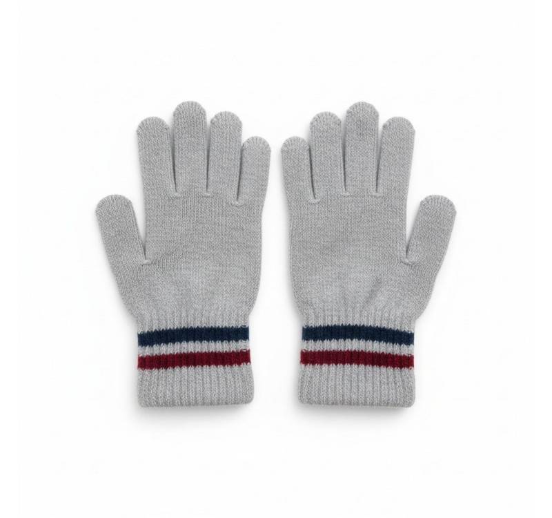 herémood Strickhandschuhe Kinder Strickhandschuhe Winter Acryl Warm Grau Jungen Mädchen (Kinderhandschuhe gestrickt – Mädchen Jungen Winter, 2-St., Weiche warme Acryl Handschuhe – Schule Freizeit Outdoor) Elastisch, pflegeleicht & bequem – unisex Kinder Strickhandschuhe von herémood