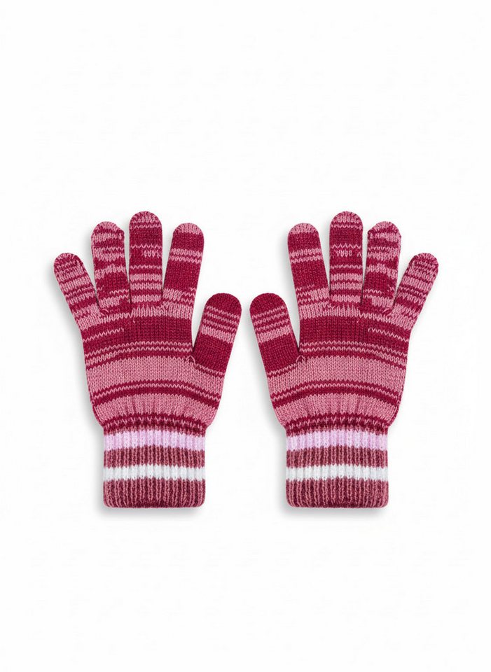 herémood Strickhandschuhe Kinder Strickhandschuhe Winter Acryl Warm Rosa Jungen Mädchen (Kinderhandschuhe gestrickt – Mädchen Jungen Winter, 2-St., Weiche warme Acryl Handschuhe – Schule Freizeit Outdoor) Elastisch, pflegeleicht & bequem – unisex Kinder Strickhandschuhe von herémood