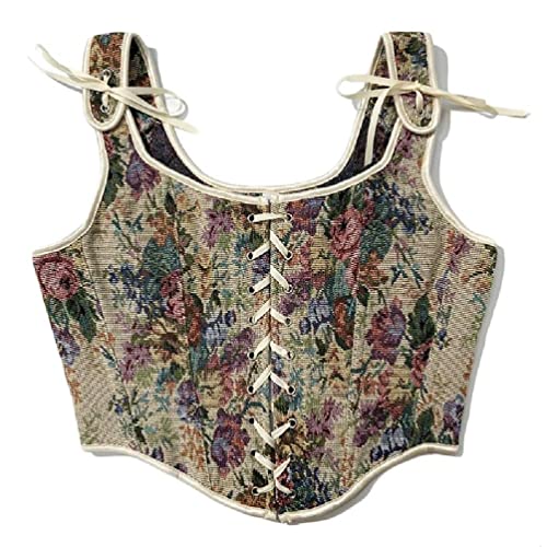 Top mit floralen Tops, Tops, Korsett mit Gürtel mit Trägern, Top-Tops von herocome