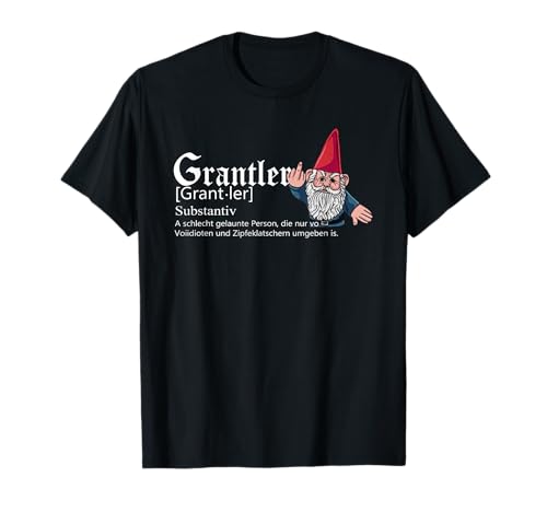 Herren Obacht Grantler Bayrisch - Grantler Definieren Substantive T-Shirt - Schwarz, S - Klassisch, Kurzarm, Crew-Neck, Weihnachten, Bayernliebhaber, Damen von herren obacht grantler bayrisch
