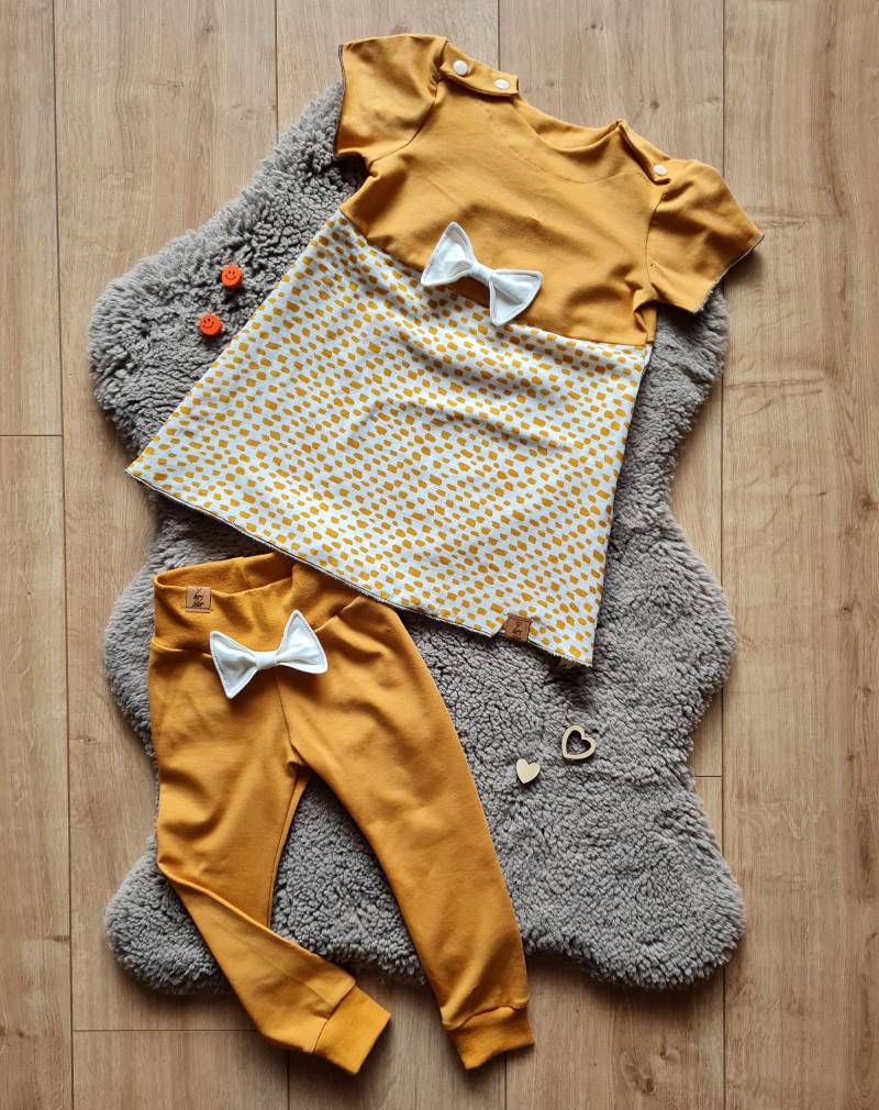 Kleidchen Mit Leggings - Set, Größe 86 von herzbaer