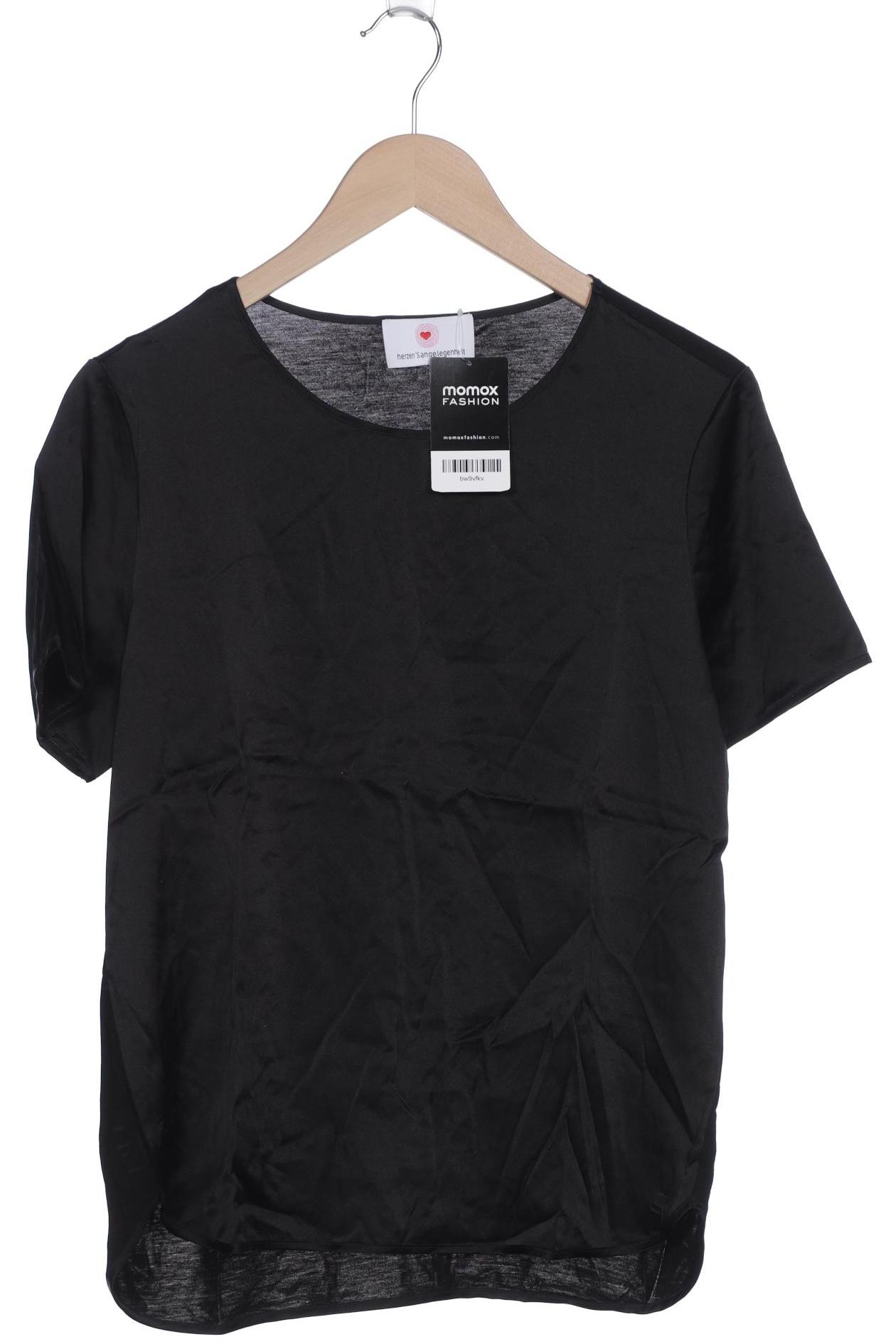Herzensangelegenheit Damen T-Shirt, schwarz, Gr. 36 von herzensangelegenheit