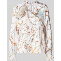 Herzensangelegenheit Regular Fit Seidenbluse mit Stretch-Anteil in Offwhite, Größe 44 von herzensangelegenheit