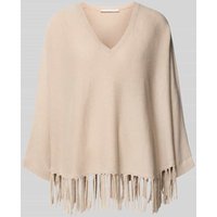 Herzensangelegenheit Strickpullover mit Ausfransungen in Sand, Größe 36 von herzensangelegenheit