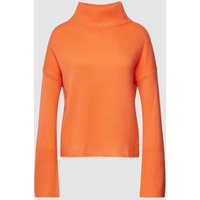 Herzensangelegenheit Strickpullover mit Stehkragen in Orange, Größe 46 von herzensangelegenheit