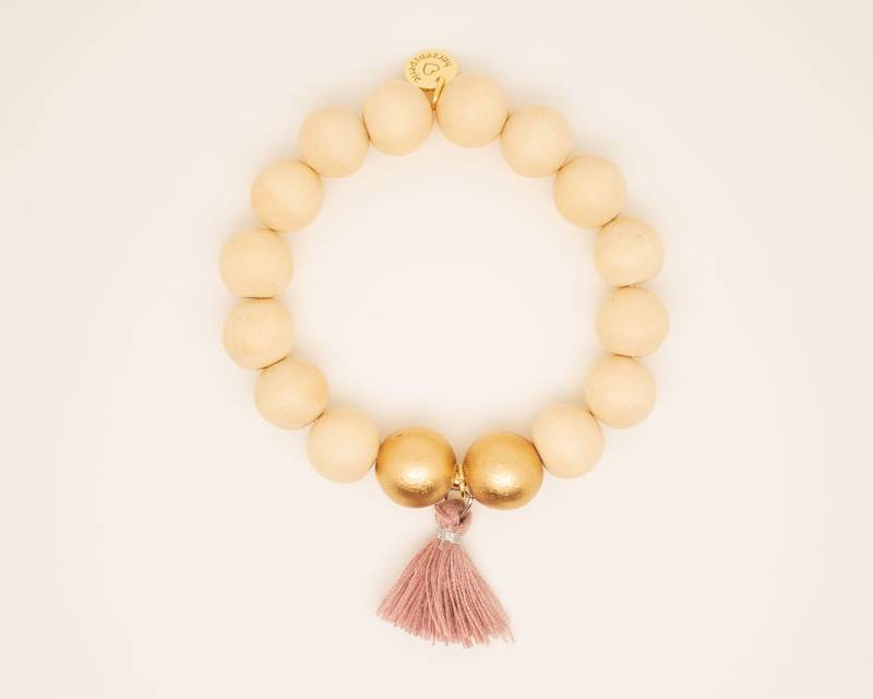 Mala Holzperlen Armband Mit Sterlingsilberperle | 925 Vergoldet Sowie Quaste, Boho, Statement Schmuck Mala Holzperlen Armband Mit Sterlingsilberperle | 925 Vergoldet Sowie Quaste, Boho, Statement Schmuck von herzensperle