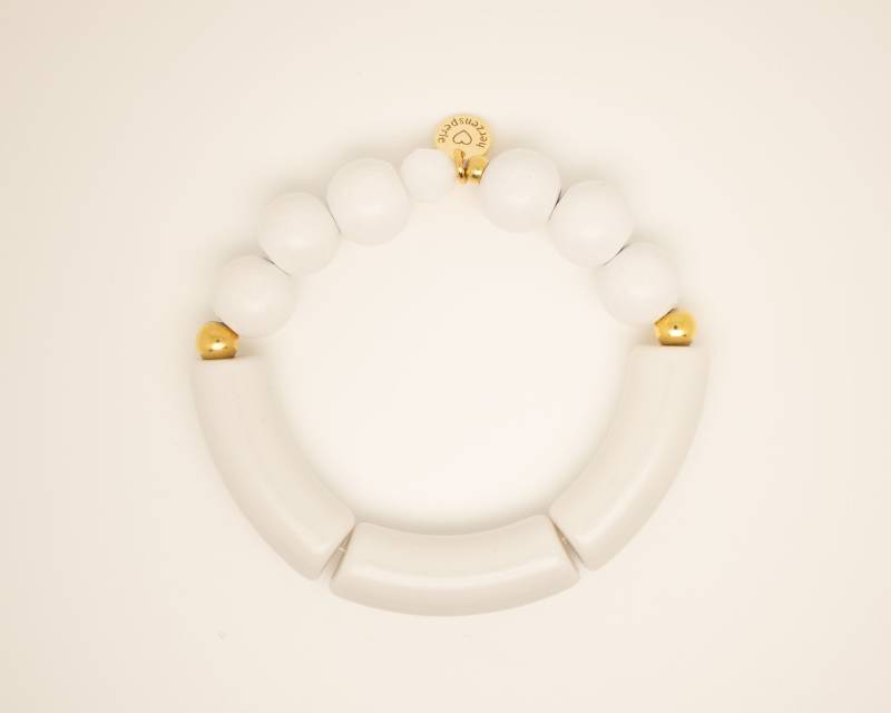 Perlenarmband Aus Acrylperlen, Holzperlen Und Swarovski Perle, Statement Schmuck, Boho Schmuck Von Herzensperle Perlenarmband Aus Acrylperlen, Holzperlen Und Swarovski Perle, Statement Schmuck, Boho Schmuck Von Herzensperle von herzensperle