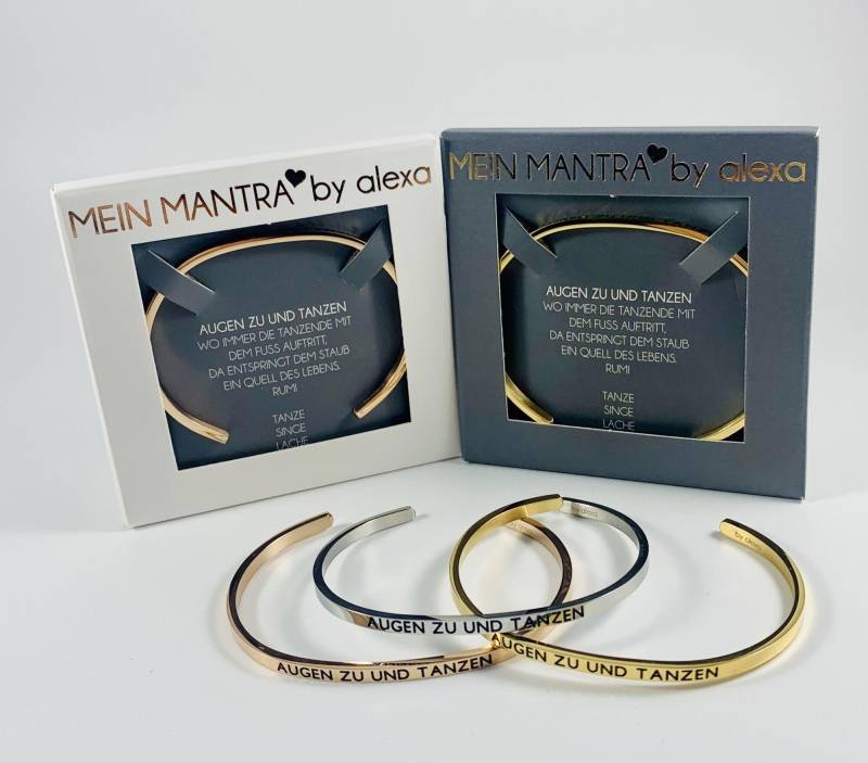 Mantra-Armreif "Augen Zu Und Tanzen" Mantra-Armreif "Augen Zu Und Tanzen" von herzvielfalt