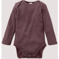 hessnatur Baby Body Langarm aus Bio-Baumwolle mit Bio-Merinowolle - lila - Größe 86/92 von hessnatur