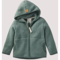 hessnatur Baby Fleece Jacke aus Bio-Baumwolle - grün - Größe 62/68 von hessnatur