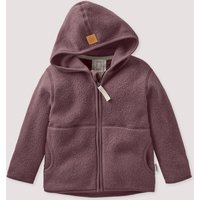 hessnatur Baby Fleece Jacke aus Bio-Baumwolle - lila - Größe 74/80 von hessnatur