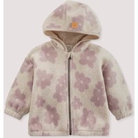 hessnatur Baby Fleece Jacke reiner Bio-Baumwolle - lila - Größe 62/68 von hessnatur