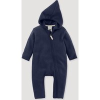 hessnatur Baby Fleece Overall Regular aus Bio-Baumwolle - blau - Größe 86/92 von hessnatur