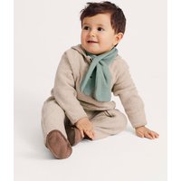 hessnatur Baby Fleece Overall Regular aus Bio-Baumwolle - beige - Größe 86/92 von hessnatur