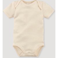 hessnatur Baby Kurzarmbody Slim aus Bio-Baumwolle mit Merinowolle und Seide - natur - Größe 86/92 von hessnatur