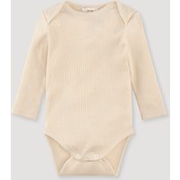 hessnatur Baby Langarmbody Slim aus Bio-Baumwolle mit Schurwolle - natur - Größe 86/92 von hessnatur