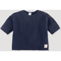 hessnatur Baby Musselin Shirt Relaxed aus Bio-Baumwolle - blau - Größe 62/68 von hessnatur