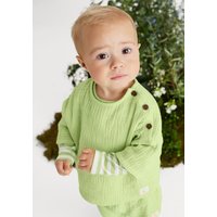 hessnatur Baby Musselin Shirt Relaxed aus Bio-Baumwolle - grün - Größe 86/92 von hessnatur