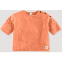 hessnatur Baby Musselin Shirt Relaxed aus Bio-Baumwolle - orange - Größe 86/92 von hessnatur