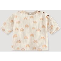 hessnatur Baby Musselin Shirt Relaxed aus Bio-Baumwolle - orange - Größe 86/92 von hessnatur