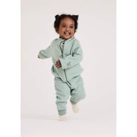 hessnatur Baby Softfleece Jacke aus Bio-Baumwolle - grün - Größe 74/80 von hessnatur
