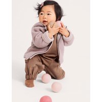 hessnatur Baby Softshell Latzhose Relaxed aus Bio-Baumwolle - braun - Größe 74/80 von hessnatur