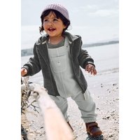 hessnatur Baby Sweat Latzhose GARMENT DYE aus Bio-Baumwolle - grau - Größe 74/80 von hessnatur