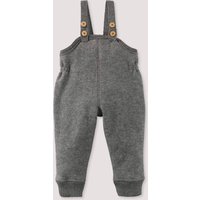 hessnatur Baby Wollwalk Latzhose aus Bio-Merinowolle - grau - Größe 74/80 von hessnatur