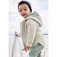 hessnatur Baby Walkjacke aus Bio-Merinowolle - beige - Größe 98/104 von hessnatur