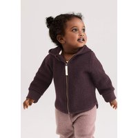 hessnatur Baby Walkjacke aus Bio-Merinowolle - braun - Größe 62/68 von hessnatur