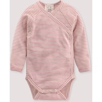 hessnatur Baby Wickelbody Langarm aus Bio-Merinowolle mit Seide - rosa - Größe 62/68 von hessnatur