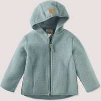 hessnatur Baby Wollfleece Jacke aus Bio-Merinowolle - grün - Größe 74/80 von hessnatur