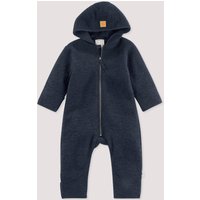 hessnatur Baby Wollfleece Overall aus Bio-Merinowolle - blau - Größe 62/68 von hessnatur