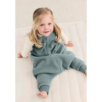 hessnatur Baby Wollfleece Schlafsack aus Bio-Merinowolle - grün - Größe 100 von hessnatur