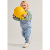 hessnatur Baby Wollfrottee Hose aus Bio-Merinowolle - blau - Größe 86/92 von hessnatur