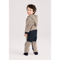 hessnatur Baby Wollwalk Overall aus Bio-Merinowolle mit Softshell - grau - Größe 86/92 von hessnatur