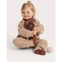 hessnatur Baby Walk Overall mit Jerseyfutter aus Bio-Merinowolle - beige - Größe 98/104 von hessnatur