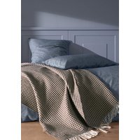 hessnatur Biber Bettwäsche-Set XABI aus Bio-Baumwolle - blau - Größe 155x220 / 80x80 cm von hessnatur