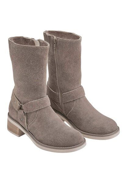 hessnatur Biker Boots aus chromfrei gegerbtem Velours-Leder von hessnatur